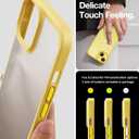 2 x TORRAS Upgraded Shockproof for iPhone 14 Case [10FT Military Drop Protection][Sleek Premium Touch] Translucent Back & Soft Edge Slim Silicone Cover, Yellow