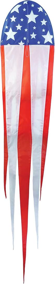 In the Breeze 3354  22" Patriot Dancing Dragon Kite  Easy Flying Single Line Kite