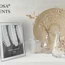 MIMOSA MOMENTS 8x10 Silver Metal Floating Picture Frame, Double Glass Tabletop Display, Modern Minimalist Photo Frame for Home & Office Decor