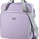 3 Ring Zipper Binder 2 Inch with Shoulder Strap 500 Sheet Capacity & Multi-Pockets for School and Office Binder Organizer, Compatible with 13-Inch MacBook/Tablet (Patent Design Purple)