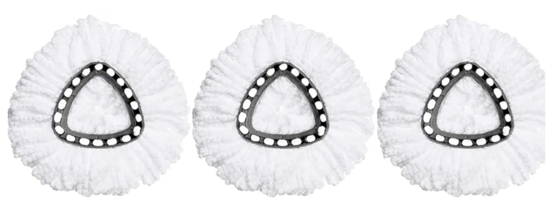 3 Pack Mop Heads Replacement Compatible with O-Ceda EasyWring Spin Mop, Microfiber Spin Mop Refill Easy Cleaning Mop Head Replacement for Floor Cleaning Deep Cleaning for Home Office