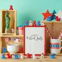 Wesiti 100 Pcs Patriotic Mini Ducks Independence Day Duck Figurines 4th of July Decor Memorial Day Mini Resin Ducks for Fourth of July Party Supplies
