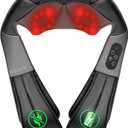 Nekteck Shiatsu Neck Massager with Heat for Pain Relief Deep Tissue, 2026 Upgraded 3D Back Shoulder Kneading Massage Pillow, Body Muscle Relaxation Tools Gifts for Him Her, Black (Cordless)