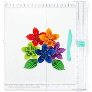 12x12 Inch Scoring Board Paper Trimmer, Folding Scoring Board with Paper Folding Scoring Tool for Card Making, Envelopes, Coupons, and Photos, Make Scrapbook