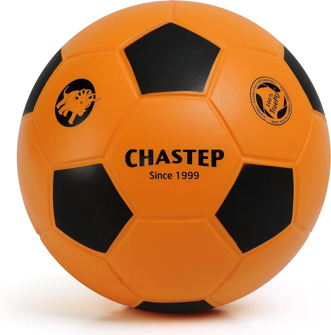 8" Integral Skin Foam Soccer Ball Perfect for Kids or Beginner Play and Excercise Durable for Outdoor Play,Orange/Black