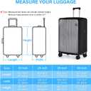 Oscart Luggage Cover Clear Travel Suitcase Protector - Transparent PVC Luggage Cover for 30 inch Suitcase (Black-NEW)