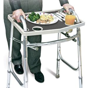 North American Wellness Walker Tray with Non-Slip Grip Mat