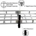 Aluminum Hitch Cargo Carrier 500 lbs Capacity - Folding Luggage Rack for SUV, Car, Truck - Fits 2" Receiver with Powder Coated Angled Shank - 60 x 20 x7 Rustproof Hitch Mount Cargo Basket