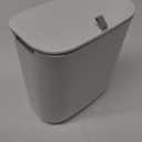 ELPHECO Compost Bin, 2.5 Gallon Hanging Trash Can with Lid, Kitchen Cabinet Door Under Sink Plastic Garbage Can Wall Mounted Slide Open, White
