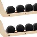 2 Pcs Hockey Puck Display Cases Wooden Wall Mount Hockey Puck Holder with Hook for Players Team Gifts Living Room Storage Decoration Accessories