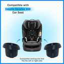 Cup Holder Compatible with Evenflo Revolve 360 Car Seat Cup Holder - Black (2pcs)