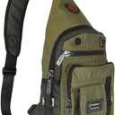 Crossbody Sling Bag Backpack for Men & Women Green (B-green(fits 10.5" Ipad))