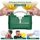 Electric Balloon Pump for Party Decorations  Portable Inflator, Auto Shutoff, Balloon Air Pump Dual Nozzle Rose Red 110V 600W  (Green)