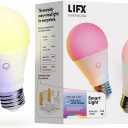 LIFX Everyday A19 Smart Light Bulbs 2 Pack, 800 Lumens RGB Color Changing LED Bulbs, 90+ CRI Tunable White, Dimmable Wi-Fi Smart Bulbs, Matter Compatible, Works with Alexa Google Apple Home