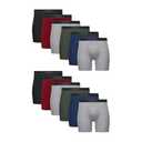 Hanes Men's Boxer Brief Underwear, Cotton Boxer Briefs, Moisture-Wicking, Assorted Solids, 12-Pack, Large, Black/Blue/Green 
