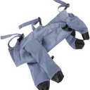 Rainproof Dog Pants with Dog Boots Memory Fabric Breathable Dog Paws Protectors Clothing for Rainy Day Outdoor Walking Running (S)