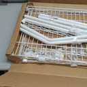 U16 Upgraded Washer Dryer Stacking Rack for Narrow Laundry Room and Bathroom, Metal Over Washer and Dryer Storage Shelves for Saving Space, 29.5" W x 23.6" D x 53.1" H, White