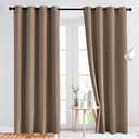 Blackout Draperies Curtains Panels - Window Treatment Thermal Insulated Solid Grommet Blackout Curtains/Panels/Drapes for Bedroom (Set of 2 Panels, 52 by 84 Inch, Cappuccino)