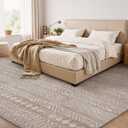 Brown Boho 9x12 Large Area Rugs for Living Room Bedroom Rug Carpet Washable Soft Neutral Modern Farmhouse Rug Non Slip