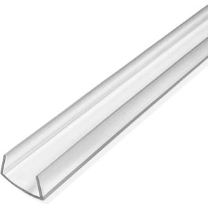 Edge Guard - 3/4 in x 48 in, Clear U Channel Pack of 8 for Labelling, Cabinet Protection, Trim to Fit