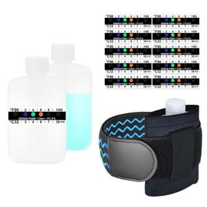 Urine Test Complete Kit - Smaller 3oz Translucent Empty Bottle, Non-Falling and Hi-Stretch Leg Strap, Urine Test Temperature Strips and Velvet Lining Sample Bag, Urine Test Practice Kit at Home