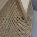 SHCMSADO Wood Stair Basket with Handles,Wicker Step Storage Basket -Natural