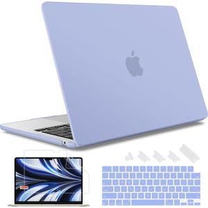 May Chen Case for MacBook Air 13/13.6-inch (M5/M4/M3/M2, 2022-2026 Models A3449 A3240 A3113 A2681), Lightweight | Closes Seamlessly | Ideal for Work Hard Shell Case, Airy Blue A+