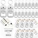 Vesici 30 Sets 2025 Graduation Party Favors for Guests Beer Bottle Opener Keychains Bulk Class of 2025 The Best is Yet to Come Keychains with Thank You Cards Organza Bags Ceremony Gifts (Black)