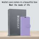 MONASAY Wallet Case Compatible for Galaxy A14 5G, [Included Glass Screen Protector][RFID Blocking] Flip Folio Leather Cell Phone Cover with Credit Card Holder, Lavenders