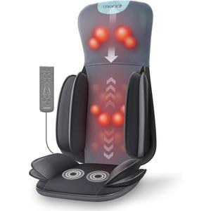 COMFIER Back Massager for Pain Relief Deep Tissue, Shiatsu Neck and Back Massager with Heat, Rolling & Compression Massage Chair Pad for Office Chair, Full Body Massage Chair Gift for Mom Dad