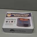 Lower Back Massager with Heat, Heating Pad for Back, Stomach Heating Pad, Waist Belt Wrap with Heat Vibration 3 Levels Adjustable, Touchscreen Control, Adjustable Size, Gifts for Dad Mom (Grey)