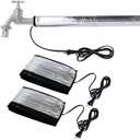 Water Pipe Heat Tape Blanket,2 Pack Faucet Heating Blanket,39.4" x 6" Aluminum Foil Freeze Protection Winter Pipe Heater Wrap, Heating Cable for 1-1/4" Metal Plastic Pipes,110V, Max Temp 140F