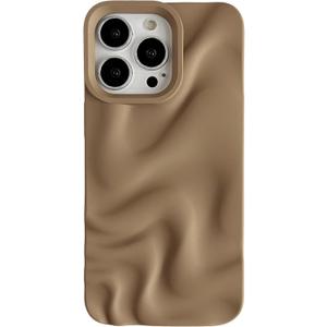Caseative for iPhone 13 Pro Case,Water Ripple Pattern Wave Compatible with iPhone Case (Coffee,iPhone 13 Pro)