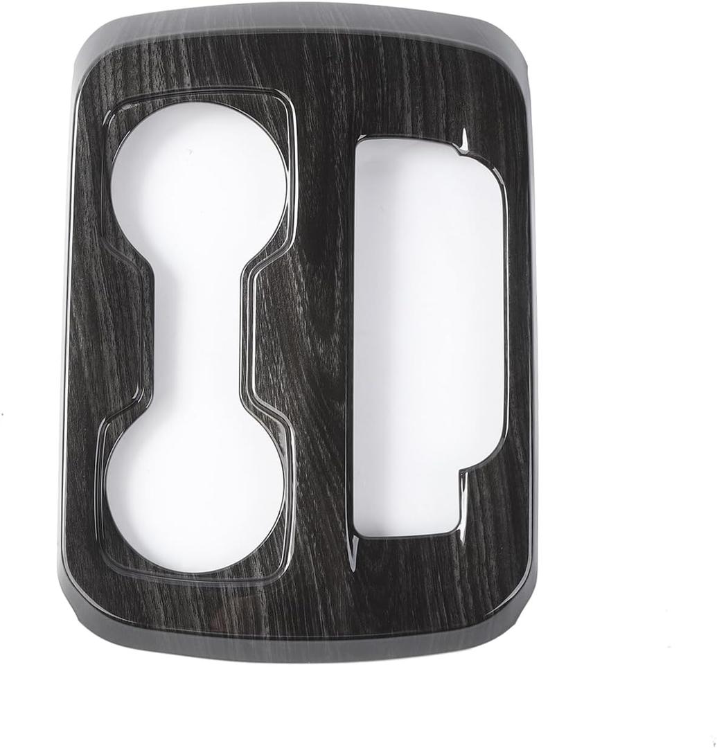 Linskip Gear Shift Panel Trim Compatible with 2014-2022 Chevy Colorado & GMC Canyon, Cup Holder Decor Cover for Chevrolet Colorado Interior Accessories(Dark Wood Grain)