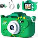 Kids Camera Toys for 3-12 Year Old Boys Girls,Toddler Camera 1080P Birthday Christmas Gifts for Grandkids,Toys for 4 5 6 7 8 9 10 11 Year Old Kids with 32G SD Card (Green)
