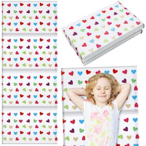 Shellwei Vinyl Nap Mat for Kids Preschool Daycare 52 x 20 x 1'' Kids Sleeping Folding Rest Mat for Toddler Boys Girls Baby Classroom Home Travel(Heart)