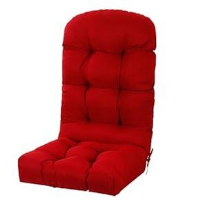 LYLNBYWK Adirondack Chair Cushion, High Back Patio Chair Cushions 48 x 19.7 x 4.7 Inch, Indoor/ Outdoor Thickened Rocking Chair Cushion, Fade-Resistant & Waterproof (Wine Red, Set of 1)