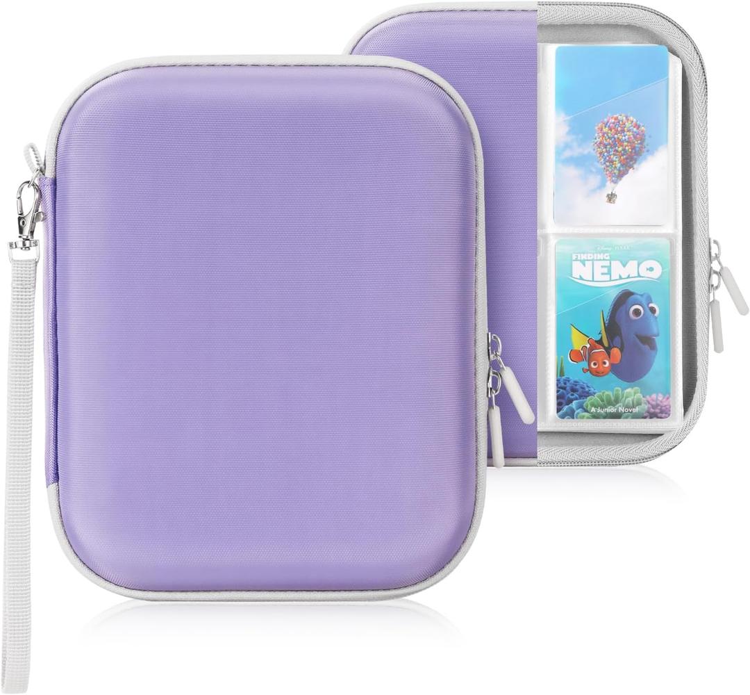 Card case for Player Cards with 120 Pockets, Card Holder with 15 Removable Sleeves, Suitable for any card carrying case of the same size (Purple)