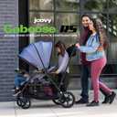 Joovy Caboose RS Sit & Stand Double Stroller for Children Up to 55 lb. with All-Terrain Wheels, UPF50+ Sun Canopy & Magnetic 5-Point Safety Harnesses, Slate