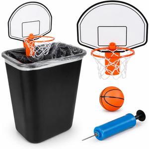 ArtCreativity Mini Basketball Hoop Can Set, Includes Clip-On Hoop with Backboard, Inflatable Ball and Pump, Fun Basketball Stocking Stuffers for Kids, Office Toys for Adults, Classroom Games