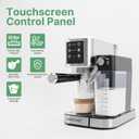 URintells Cuising Espresso Machine 20 Bar, Touchscreen Espresso Maker with Automatic Milk Frother for Cappuccino Latte, Expresso Coffee Machine for Home with Dual Heating System and Dual Pump