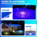 FirstE Solar Floating Pool Lights, RGB Color Changing Pool Floating Light, IP68 Waterproof LED Solar Pool Lights That Float, Hangable Auto ON Off for Above In Ground Pools Wedding Party Decoration (2), medium