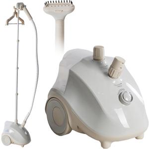 Sweetcrispy Garment Steamer for Clothes Standing, 1500W Powerful Clothes Steamer Standing with Wheels, 1.7L Water Tank for 55 Min Continuous Steaming, Professional Wrinkle Remover Heats in 45 Seconds (Light Grey)