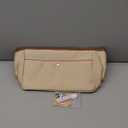 GIVLEFLY Purse Organizer Satin Drill Handbag Organizers Silk Fabric Tote Bag Organizer Handbag Organizer Storage Bag (Beige, Large)