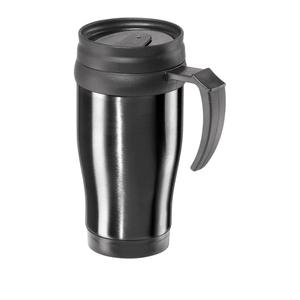 Oggi Commuter Travel Mug 14oz - Insulated Coffee Mug, Thermal Stainless Steel with Easy Grip Tumbler Handle - Black