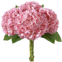 LINSIE 4 Pcs Artificial Hydrangea Silk Flowers with Stems, 19.7" Rose Pink Faux Hydrangeas Bouquet, 240 Petals, Suitable for Shady Places & Waterproof Fake Flower for Outdoor Wedding Home Decor
