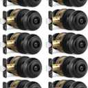 Black Door Knobs, 10 Pack Privacy Door Knobs Interior Door Knob for Bedroom/Bathroom Keyless Doorknobs Interior/Exterior Lockset, Black Modern Design Door Hardware