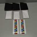 Engrowtic 3 Set Mini 6 Ring Binder 3 x 5 Inch 300 Paper Refill 78 Alphabet Dividers Small Index Tabs 3 Black PU Leather Binder Professional Ring Planner Notebook Kit(Lined)