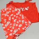 VVNTY Valentines Pajamas for Women: Valentines's Cami Top and Heart Shorts Camisole Pjs Set Loungewear Sleepwear (Medium, Red4)