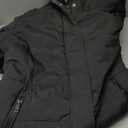 Women's Thicken Puffer Coat Winter Warm Fleece Quilted Jacket Padded Parka Coat with Removable Hood (Black, Small)